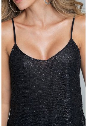 Blusa Glow Negro Ragged Pf12110862