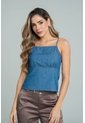 Top Chambray Burdeos Azul Ragged Pf21110031 de Ragged