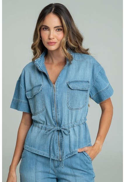 Camisa Denim Austria Azul Ragged Pf21110023