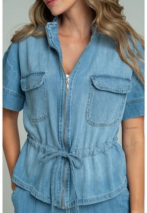 Camisa Denim Austria Azul Ragged Pf21110023