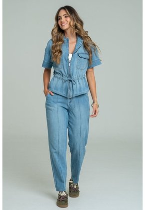 Camisa Denim Austria Azul Ragged Pf21110023