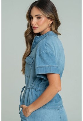 Camisa Denim Austria Azul Ragged Pf21110023