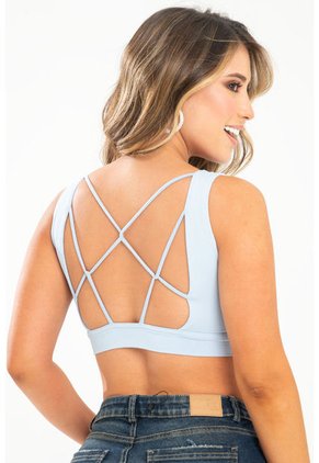 Crop Top Khima Azul Ragged Pf31122247