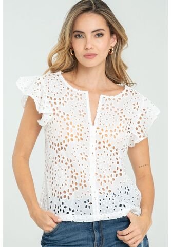 Blusa Summer Cotton Blanco Ragged Pf11112868 Ragged