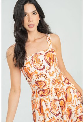 Vestido Macanas Beige Ragged Pf11511395