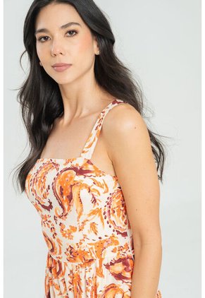 Vestido Macanas Beige Ragged Pf11511395