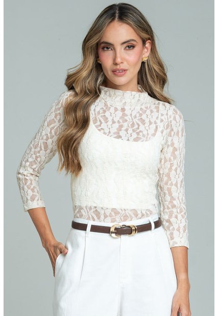 Top Mistik Beige Ragged Pf11121196