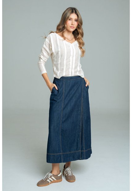 Blusa Korea Blanco Ragged Pf11113213