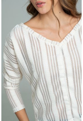 Blusa Korea Blanco Ragged Pf11113213