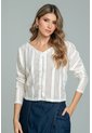 Blusa Korea Blanco Ragged Pf11113213 de Ragged