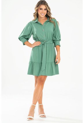 Vestido Corto Sally Verde Ragged Pf31511408