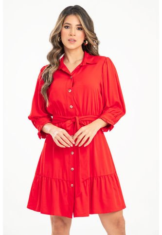 Vestido Corto Sally Rojo Ragged Pf31511408 Ragged
