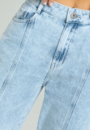 Jeans Cortes Silueta Barrel Azul Ragged Pf21350026