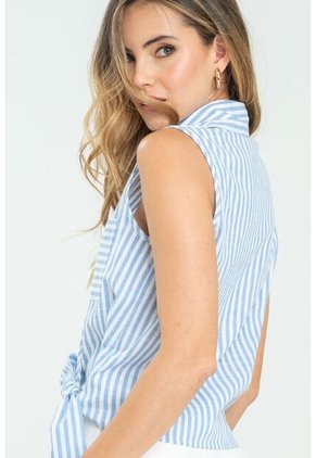 Blusa Stripes Ford Azul Ragged Pf11112870