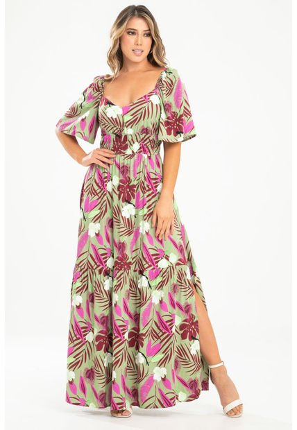 Vestido Eria Verde Ragged Pf31511409