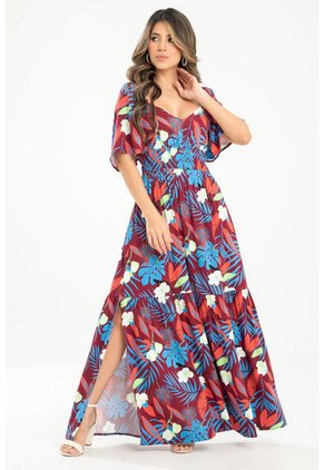 Vestido Eria Rojo Ragged Pf31511409