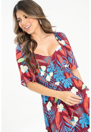 Vestido Eria Rojo Ragged Pf31511409