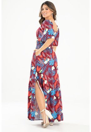 Vestido Eria Rojo Ragged Pf31511409