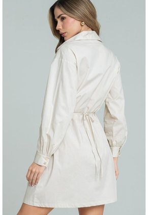 Vestido Corto Nahla Beige Ragged Pf12510424