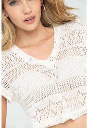 Blusa Tejida Blanco Ragged Pf11112873