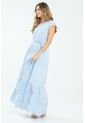 Vestido Largo Sayghe Azul Ragged Pf11511352 de Ragged