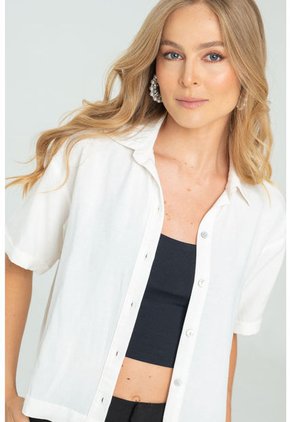 Camisa Locke Blanco Ragged Pf11112781