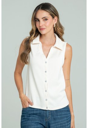 Top Polo Sisa Mila Blanco Ragged Pf11121198