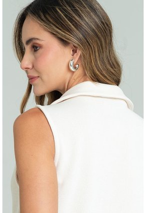 Top Polo Sisa Mila Blanco Ragged Pf11121198