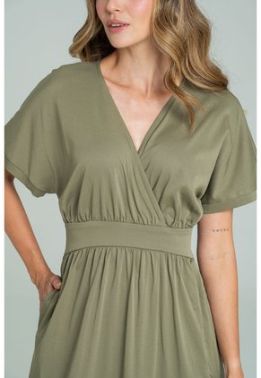 Vestido Largo Prhiya Verde Ragged Pf11511472