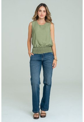 Blusa Miel Verde Ragged Pf11113234