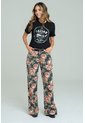 Jeans Wide Leg Roses Negro Ragged Pf21350106 de Ragged