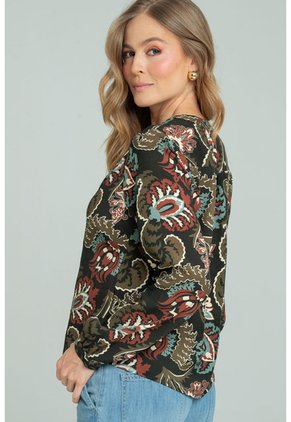 Blusa Mhirza Negro Ragged Pf11113224
