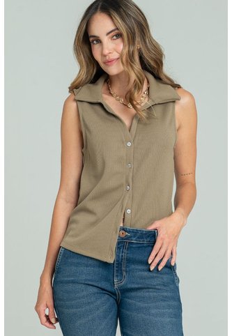 Top Polo Sisa Mila Verde Ragged Pf11121198 Ragged