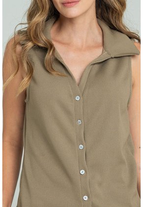 Top Polo Sisa Mila Verde Ragged Pf11121198