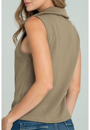 Top Polo Sisa Mila Verde Ragged Pf11121198
