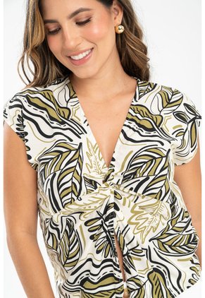 Blusa Malai Verde Ragged Pf31113673