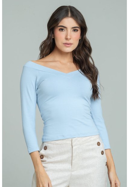 Top Fatima Azul Ragged Pf13120866
