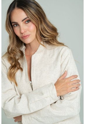 Chaqueta Bomber Milan Beige Ragged Pf11130285