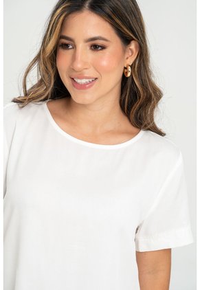 Blusa Lhotann Blanco Ragged Pf31113718
