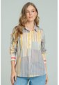 Camisa Rayas Patchwork Amarillo Ragged Pf11113220 de Ragged