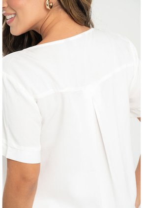 Blusa Lhotann Blanco Ragged Pf31113718