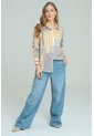 Camisa Rayas Patchwork Amarillo Ragged Pf11113220 de Ragged