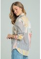 Camisa Rayas Patchwork Amarillo Ragged Pf11113220 de Ragged