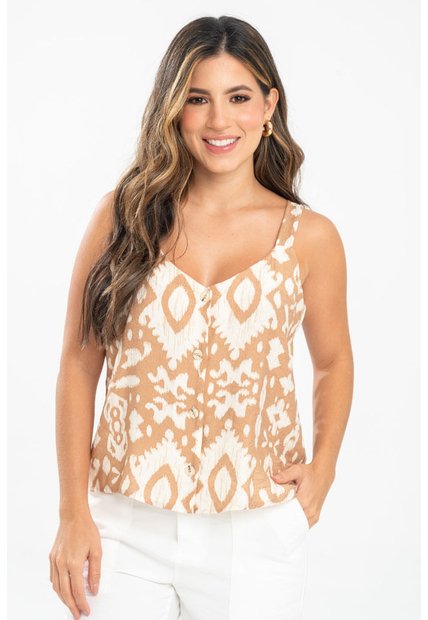 Blusa Mallorca Beige Ragged Pf31113702