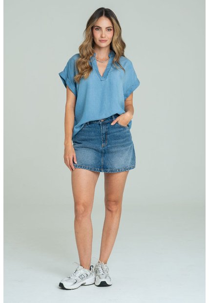 Falda Short Malaga Azul Ragged Pf21340013