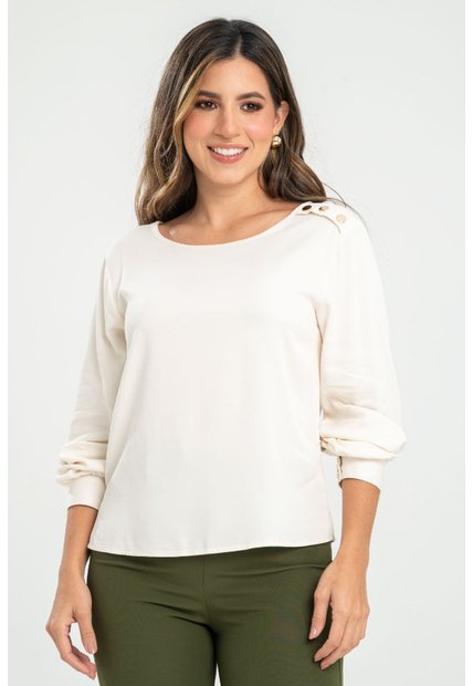 Blusa Nikolhe Blanco Ragged Pf32111345