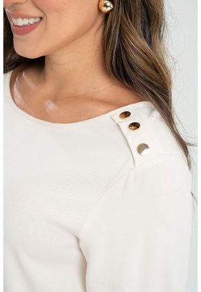 Blusa Nikolhe Blanco Ragged Pf32111345