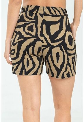 Short Animal Print Negro Ragged Pf11340152