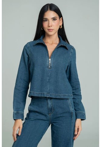 Chaqueta Denim Cierre Azul Ragged Pf21130022 Ragged