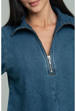 Chaqueta Denim Cierre Azul Ragged Pf21130022